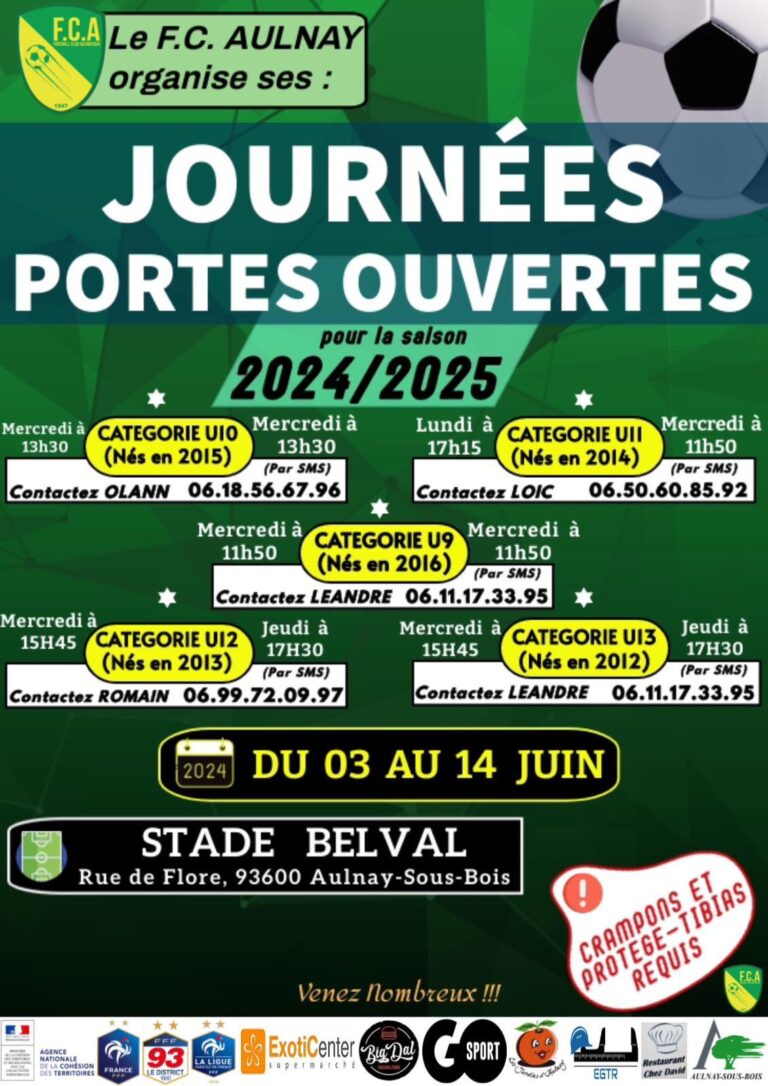 porte ouverte, U9 à U13